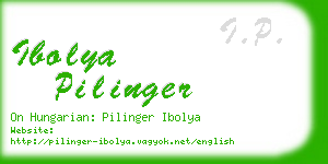 ibolya pilinger business card